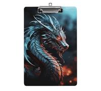 Dragon Clipboard, A4 Acrylic Clipboard with Hanging Hole, Ultra-Light Clip Board - Holds 100 Sheets, Shatterproof Document Holder for Office, 12.5" X 8.5"