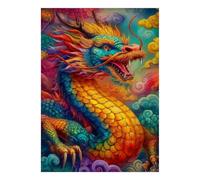 Dragon Cloud Scale 1000 Piece Mini Jigsaw Puzzle For Adults Gift Idea | 70x50cm Cardboard Puzzle Lovers Family Bonding Puzzle Game Birthday Gift Home Decor