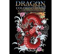 Dragon Coloring Book: Wonderful Dragon Designs to Color for Adults and Dragon Lover (Black Background)