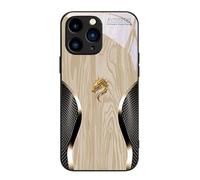 Dragon Compatible with Magsafe Glass Phone Case, Dragon Magsafe Glass Phone Case, for iPhone 16/15/14/13/12/11 Plus Pro Max Series (For 15 Pro,khaki)
