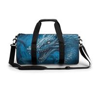 Dragon Cool Blue Gym Bag for Men Women, Sturdy Oxford Cloth Travel Bags with Removable Shoulder Strap, Waterproof Duffel Bag for Fitness, Travel, Yoga
