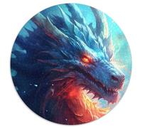 Dragon Cool Puzzle 1000 Pieces Jigsaw 1000 Pieces Round Puzzles for Adults DIY Art Decor, 67.5x67.5cm
