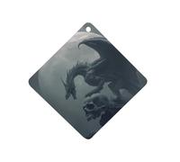 Dragon Cool Skull Car Air Freshener Decorative Hanging Aromatherapy Tablets for Car Trucks Rhombus