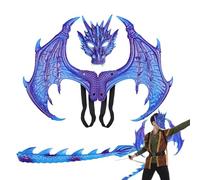 Dragon Cosplay Accessories For Halloween Crashes Set With Wings And Tail | Fantastic Costume Accessories For Kids | Cosplay Accessories For Youth Performance