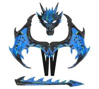 Dragon Costume - Foldable Waterproof Dragon Wing Set | Double-Sided Dragon Cosplay Outfit for New Year Holiday