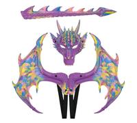 Dragon Costume Kid, Dress-up Role Playing Soft Waterproof Foldable | Creations Child Dragon Costume In Different Color For Role Play, Halloween Theme Party, Birthday Party