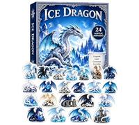Dragon Countdown Calendar Acrylic Desk Ornament Dragon | 24 Days Christmas Countdown for Table Cabinet Shelf Party Presentation Showcase