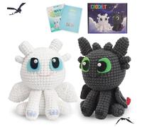 Dragon Crochet Kit for Beginners Adults - Fantasy Craft Set for Adults | Mythical Creature Making Kit with British Wool, Display Stand & Video Guide