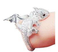 Dragon Crochet Ring - Adjustable Finger Yarn Guide, Metal Knitting Tension Controller, Durable, Comfortable Wear Fit | for Women Crafting, Handmade Projects, Crochet Hobby