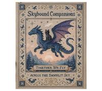 Dragon Cross-Stitch Kit, Dragon Stamped Embroidery Kits for Beginners Adults, Fantasy Magic Book DIY Stamped Embroidery Kit, Art Crafts Home Decor (#3)