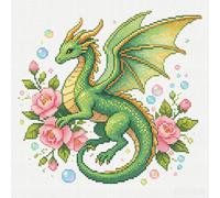 Dragon Cross Stitch Kit for Adults & Beginners - Dragon Full 14CT 2 Strand