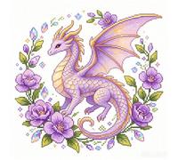 Dragon Cross Stitch Kit for Adults & Beginners - Dragon Full 14CT 2 Strand