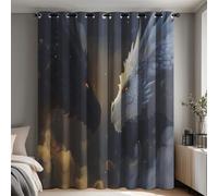 Dragon Curtains for Bedroom Living Room, Light and Dark Dragon Blackout Curtains Eyelet 90 Drop - Thermal Patterned Window Drapes Home Decor 66x90 Inch 2 Panels K156