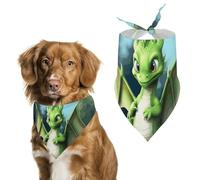 Dragon Cute Dog Bandana Triangle Dog Scarf Washable Polyester Dog Bibs Cute Pet Bandana for Medium Large Dogs Puppy and Cats