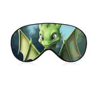 Dragon Cute Sleep Mask for Women Men, Breathable Soft Sleeping Mask Adjustable Eye Cover Light Blocking Eye Masks for Travel, Home, Office, Nap, Flights