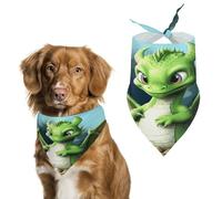 Dragon Cute Spring Summer Dog Bandanas Soft, Dog Scarf Washable Triangle, Pet Bandana Cute Outdoor Accessories for Small Dogs Cat Pet