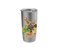 Dragon Dagger Tattoo Flash Stainless Steel Insulated Tumbler
