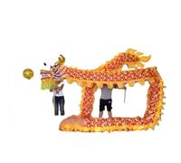 Dragon Dance Costume for 8 Players, Silk Folk Dance Outfit for Festivals, Parades, and Celebrations