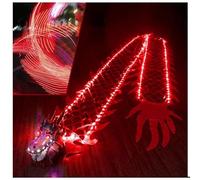 Dragon Dance Fitness Ribbon LED Dragon Poi Fitness Streamer Dragon Dance Ribbon Outdoor Sports Multiple Sizes(6M)(8M)