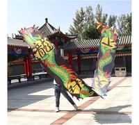 Dragon Dance Performance Props with Head and Ribbon Streamer for Stage Shows and Cultural Events