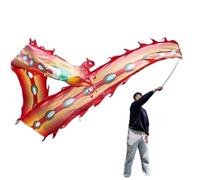 Dragon Dance Streamer Fitness , 3D Dragon Silk Fitness Streamer 6m/8m/10m Ribbon Outdoor Traditional Folklore Sport Equipment(6m)