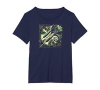 Dragon Dart T-Shirt, Women's Plus, Navy Blue, 4X