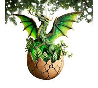 Dragon Decoration for the Christmas Tree, Christmas Tree Decoration, Tree Pendant, Acrylic Fantasy Christmas Pendant, Home Decoration, Vintage Egg Dinosaur Christmas Decoration for Home