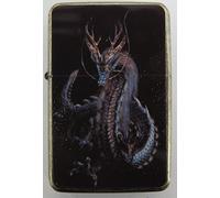 DRAGON DESIGN PETROL LIGHTER IN GIFT TIN (Antique Brass)