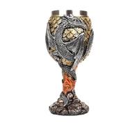 Dragon Design Wine Goblet, Medieval Dragon Wine Goblet 4oz Stainless Steel with Attractive Design, Romantic Novelty Gothic Gift for Daily Party