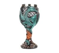 Dragon Design Wine Goblet, Medieval Dragon Wine Goblet 4oz Stainless Steel with Attractive Design, Romantic Novelty Gothic Gift for Daily Party