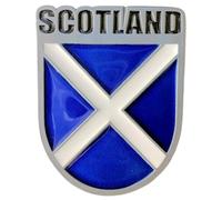 DRAGON DESIGNS TANSIDE LTD. Scotland Flag Shield Patriotic Belt Buckle in Presentation Box