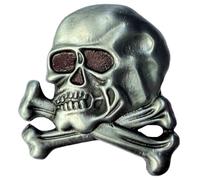DRAGON DESIGNS TANSIDE LTD. Skull & Bones Gothic Horror Biker Belt Buckle in Presentation Box