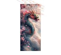 Dragon Diamond Art, Diamond Painting Kits for Adults Myth, 5D DIY Crafts Painting Hobbies for Adults Women, Full Drill Cross Stitch Arts Crafts Embroidery Canvas Picture Kit, Gifts 31x70Inch T1227