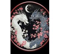 Dragon Diamond Art, Pattern Cherry Blossoms Diamond Painting Kits for Adults 5D DIY Full Square Drill Gem Crystal Art Kits Crafts for Adults, Bedroom Decor, Room Decor, Gifts 14x20 Inch -bby2507K3