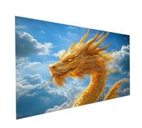Dragon Diamond Painting kit with Diamond Art Accessories, DIY Square Rhinestones Mosaic Crystal Art Paint by Numbers, Canvas Painting for Wall Artwork Living Room Decor 48 x 24In Fantasy Model-11565
