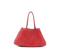 DRAGON DIFFUSION big Santa Crocce woven tote bag - Red One Size