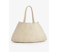 Dragon Diffusion Pearl Santa Croce Woven-leather Top-handle Basket Bag
