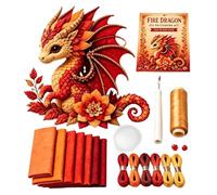 Dragon DIY Sewing, 3D Handmade Craft Kit with Fabric, Practical Hobby Aid, Functional Decor Supply, Portable Home Accessory, 240g for Teens Adults Beginners Routine Home