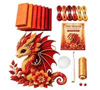 Dragon DIY Sewing Craft Kit | 3D Mythical Creature withPre-Cut Fabric and Accessories | Animal Sewing Craft Kit | for Teens, Beginners, Home Decor, Birthday, Holiday Activity