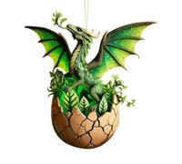 Dragon - Dragon Pattern Ornament | Acrylic Dragons Ornament | Acrylic Dragon Fantasy Christmas Pendants | Vintage Egg Dinosaur Home Decor | Christmas Ornaments for