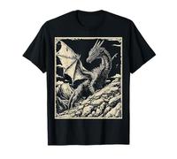 Dragon Drawing Nature Animal Art Graphic Dragon T-Shirt