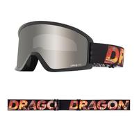 Dragon DX3 Plus OTG 400 Klash Lumalens Silver Ionized & Rose Ski Goggles in Black Dragon Black