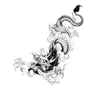 Dragon Eagle Temporary Fake Tattoo Stickers Arm Waterproof Tatouages Art Men Women(02)