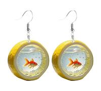Dragon Earrings For are a creative piece of jewellery. Design combines a refreshing image of one with the presence of a pompom earrings, one size, Acrylic, No Gemstone