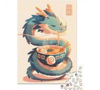 Dragon Eating Ramen 1000 Piece Jigsaw Puzzle, 70x50cm/1000pcs, for Adults, Relaxing Indoor Activity, Weekend Downtime And Time at Home