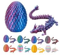 Dragon Egg, 16-piece set 3D Printed Dragon Toy with Crystal Dragon Inside, Dragon Eggs with Dragon Inside, Ideal for Creative Play and Collectors, 8Pcs 7 cm Dragon Egg and 8Pcs 13 cm Crystal Dragon