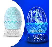 Dragon Egg Alarm Clock with Sunrise Simulation, Wireless Bluetooth Speaker, Portable Touch Control Dragon Egg Night Light, 20 Soothing Sounds, Unique Gift for Kids Adults, Home Desk Decor
