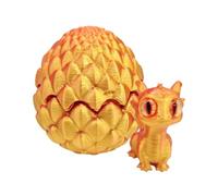 Dragon Egg Fidget Toy - Articulated Dragon Decor | Movable Joint Figure with Interactive Flex Motion, 3d Printed Display Sculpture for Living Room Bedroom, Fantasy Desk Ornament for Home