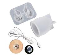 Dragon Egg Resin Mold Silicone Lamp Base Epoxy Set for Casting Home Decorations Molds Kit Molds Flowers