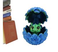 Dragon Egg Sculpture - Flex Figurine Toy, Gradient Color Ornament, Movable Creature Display | Articulated Model Sculpture Detail, Realistic Fantasy Reptile Style Piece For Wed Showcase